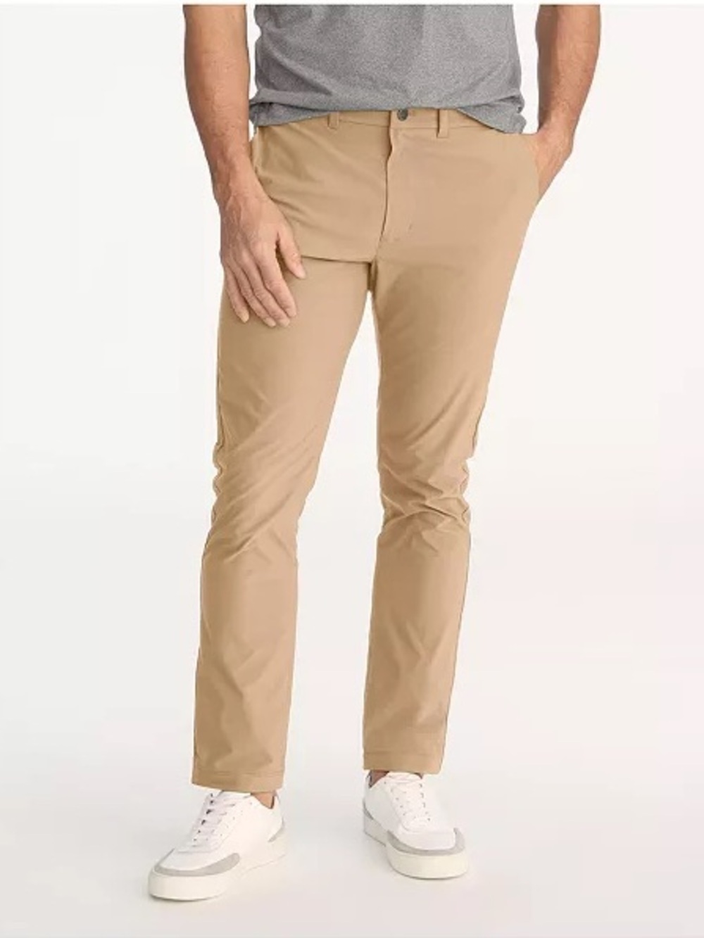 UNTUCKit Traveler Tech Pants Men's Size 34x32 Tan Slim Fit Stretch
